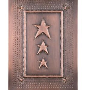 Embossed Star design, solid Antique Copper finish.